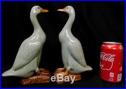 RARE Antique Chinese porcelain export duck figurines geese