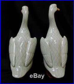 RARE Antique Chinese porcelain export duck figurines geese