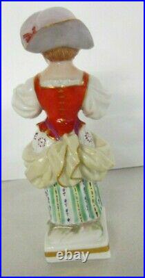 RARE FINE GERMAN MEISSEN FIGURE OF GIRL WithBIRD EXCELLENT, FROM EARLY 1900's