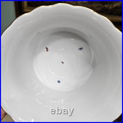 RARE Large Herend Porcelain Rothschild Bird Blue Border Ice Bucket or Cache Pot