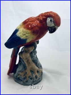RARE Royal Dux Vintage porcelain Parrot
