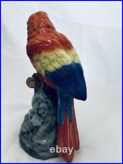 RARE Royal Dux Vintage porcelain Parrot