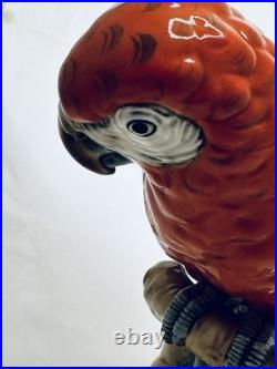 RARE Royal Dux Vintage porcelain Parrot