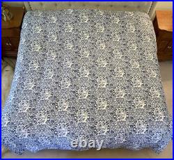 Ralph Lauren Comforter King Blue Tamarind Porcelain Bird Chinoiserie USA Made