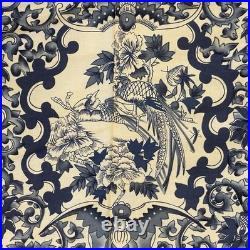 Ralph Lauren Comforter King Blue Tamarind Porcelain Bird Chinoiserie USA Made