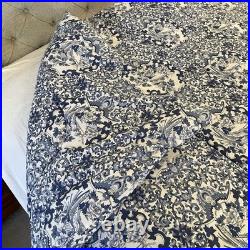 Ralph Lauren Comforter King Blue Tamarind Porcelain Bird Chinoiserie USA Made