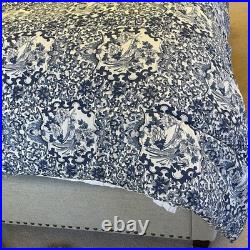 Ralph Lauren Comforter King Blue Tamarind Porcelain Bird Chinoiserie USA Made
