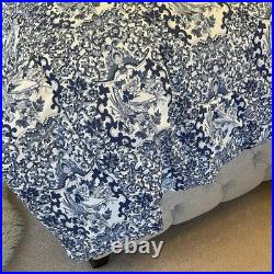 Ralph Lauren Comforter King Blue Tamarind Porcelain Bird Chinoiserie USA Made