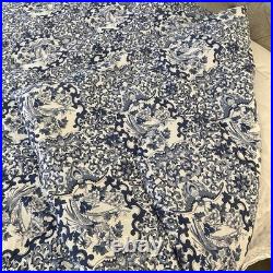 Ralph Lauren Comforter King Blue Tamarind Porcelain Bird Chinoiserie USA Made