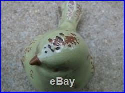 Rare Antique Chinese Hand Made China Pair Of Porcelain Ceramic Bird Figurines