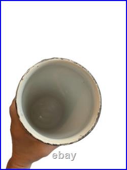 Rare Antique Limoges Porcelain Vase Hand-Painted Crow Moon PL France 11 Bird