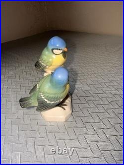 Rare Blue Tits Birds Volkstedt Porcelain Bird Figurines