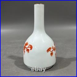 Rare Chinese Collectable Art Foul red Porcelain Bird Zun Vase