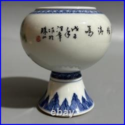 Rare Chinese Handmade Painting Famille Rose Porcelain Bird Wash