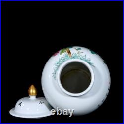 Rare Collectable Art Chinese Hand Painting Famille Rose Porcelain Bird Vase