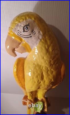 Rare Find Mid-century Japanese Porcelain Ceramic Lg Bird Statue Very Collectible