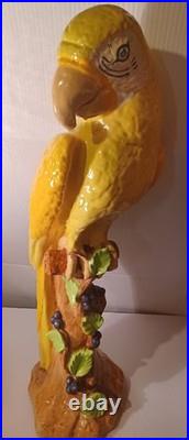 Rare Find Mid-century Japanese Porcelain Ceramic Lg Bird Statue Very Collectible