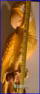 Rare Find Mid-century Japanese Porcelain Ceramic Lg Bird Statue Very Collectible