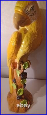 Rare Find Mid-century Japanese Porcelain Ceramic Lg Bird Statue Very Collectible