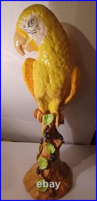 Rare Find Mid-century Japanese Porcelain Ceramic Lg Bird Statue Very Collectible