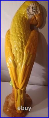 Rare Find Mid-century Japanese Porcelain Ceramic Lg Bird Statue Very Collectible