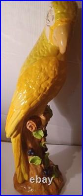 Rare Find Mid-century Japanese Porcelain Ceramic Lg Bird Statue Very Collectible