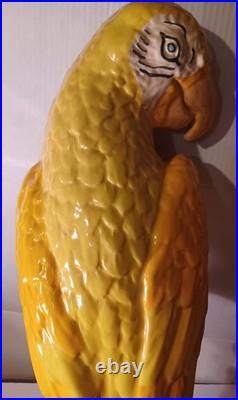 Rare Find Mid-century Japanese Porcelain Ceramic Lg Bird Statue Very Collectible