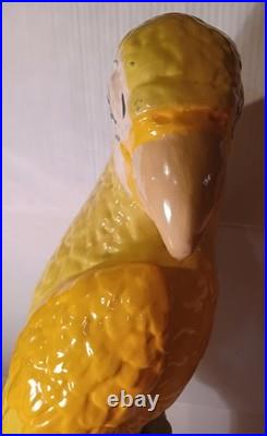 Rare Find Mid-century Japanese Porcelain Ceramic Lg Bird Statue Very Collectible