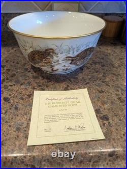 Rare Franklin Mint Game Bird Bowls By Basil Ede