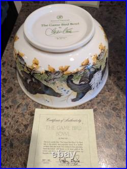 Rare Franklin Mint Game Bird Bowls By Basil Ede
