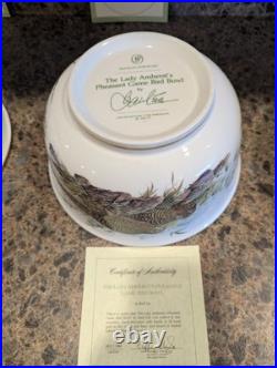 Rare Franklin Mint Game Bird Bowls By Basil Ede