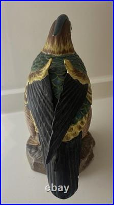 Rare Hand-Painted Bisque Mottahedeh Mandarin Duck Vintage