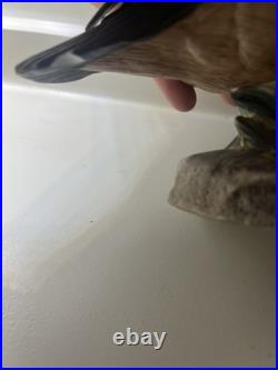 Rare Hand-Painted Bisque Mottahedeh Mandarin Duck Vintage