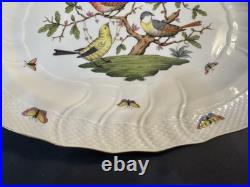 Rare Herend Porcelain Rothschild Bird Large Serving Platter 15 X 11 Perfect