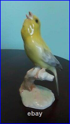Rare Hutschenreuther Sculptured Canary Bird Porcelain Figurine