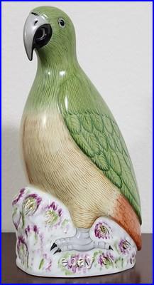 Rare Porcelain Figurine Bird Parrot