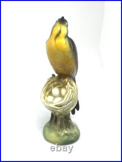 Rare Richard Ginori Yellow Breasted Bird on Nest Figurine 6.25 Italy EUC