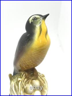 Rare Richard Ginori Yellow Breasted Bird on Nest Figurine 6.25 Italy EUC
