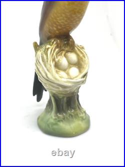 Rare Richard Ginori Yellow Breasted Bird on Nest Figurine 6.25 Italy EUC