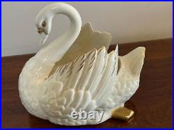 Rare Stunning Boehm signed 1950s early Large Porcelain Swan Sculpture Figurine