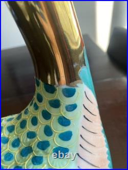 Rare Vintage Andrea By Sadek Porcelain Clay Kutani Duck Sculpture, Signed, Japan