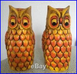 Rare Vintage Takahashi Mid Century Modern MCM Ceramic Owl 9 Statue