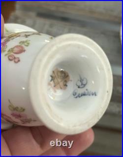 Richard Klemm Dresden 2 demitasse cups with eagle/ bird head handles & saucer