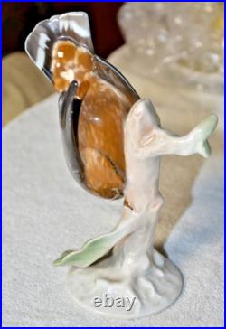 Rosenthal 1654 Germany Nuthatch Bird on Branch by Kleiber Handpainted Porcela