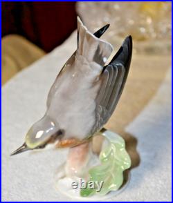 Rosenthal 1654 Germany Nuthatch Bird on Branch by Kleiber Handpainted Porcela