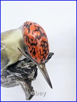 Rosenthal Bird Woodpecker Figurine Fritz Heindenreich 11 Signed. Grünspecht