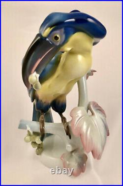 Rosenthal Figurine, Bird, Art Deco Toucan, Large Size, Hand Painted