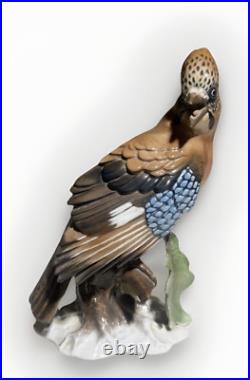 Rosenthal Jay bird Figurine Heidenreich German Procelain 11 AS IS