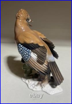 Rosenthal Jay bird Figurine Heidenreich German Procelain 11 AS IS