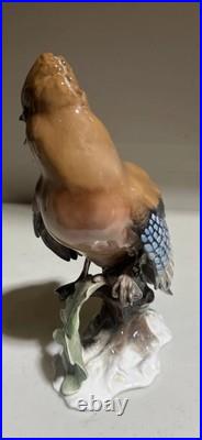 Rosenthal Jay bird Figurine Heidenreich German Procelain 11 AS IS